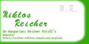 miklos reicher business card